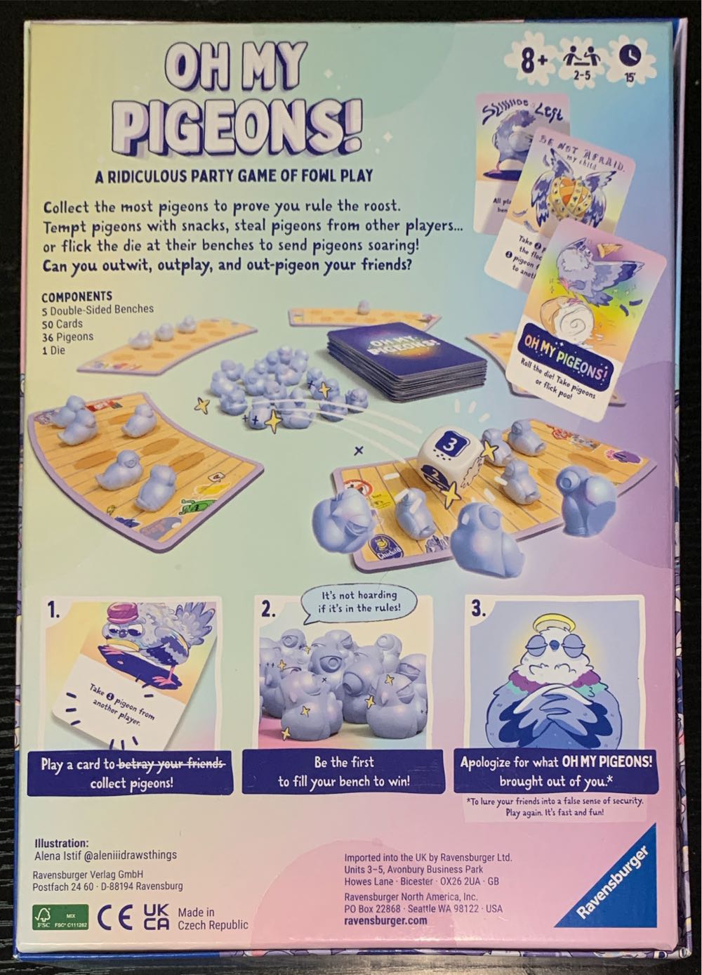 Oh My Pigeons!  (2-5) board game collectible [Barcode 4005556228935] - Main Image 2