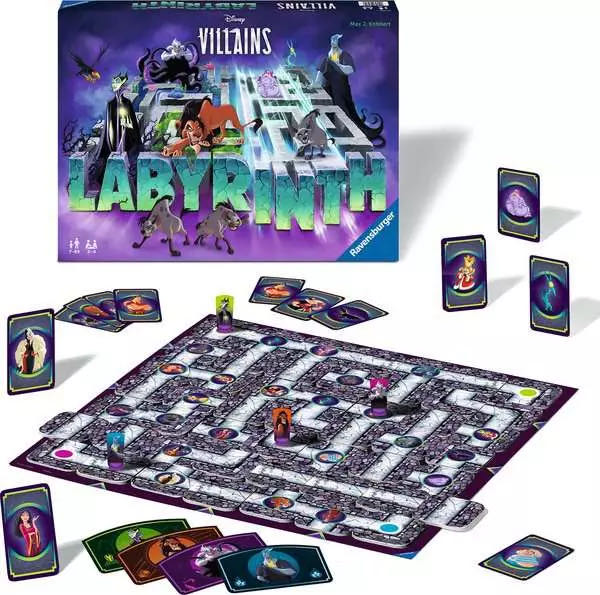 Ravensburger Disney Villains Labyrinth Board Game - Engaging Family Fun for Ages 7 and Up | Dynamic Maze Puzzle | Quality Design | Ideal Gift for Disney Fans  (2-4) board game collectible - Main Image 3