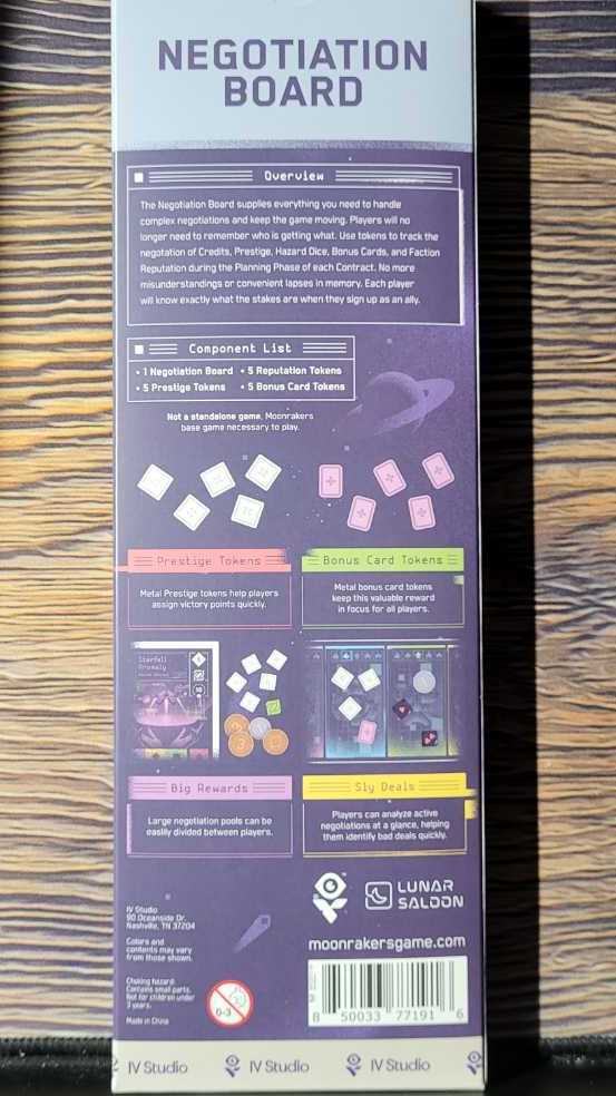 Moonrakers: Negotiation Board  board game collectible [Barcode 850033771916] - Main Image 2