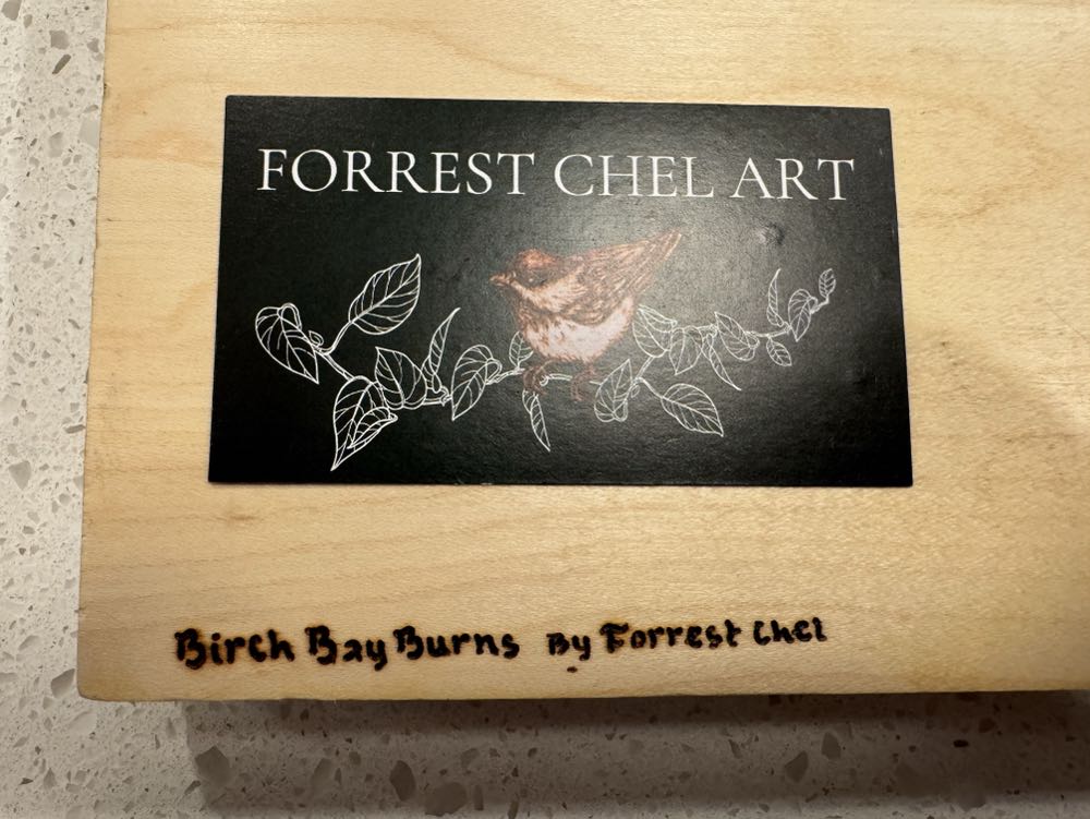Birch Bay Burns Artist Burned Cribbage Board  (Two Once Around) board game collectible - Main Image 2