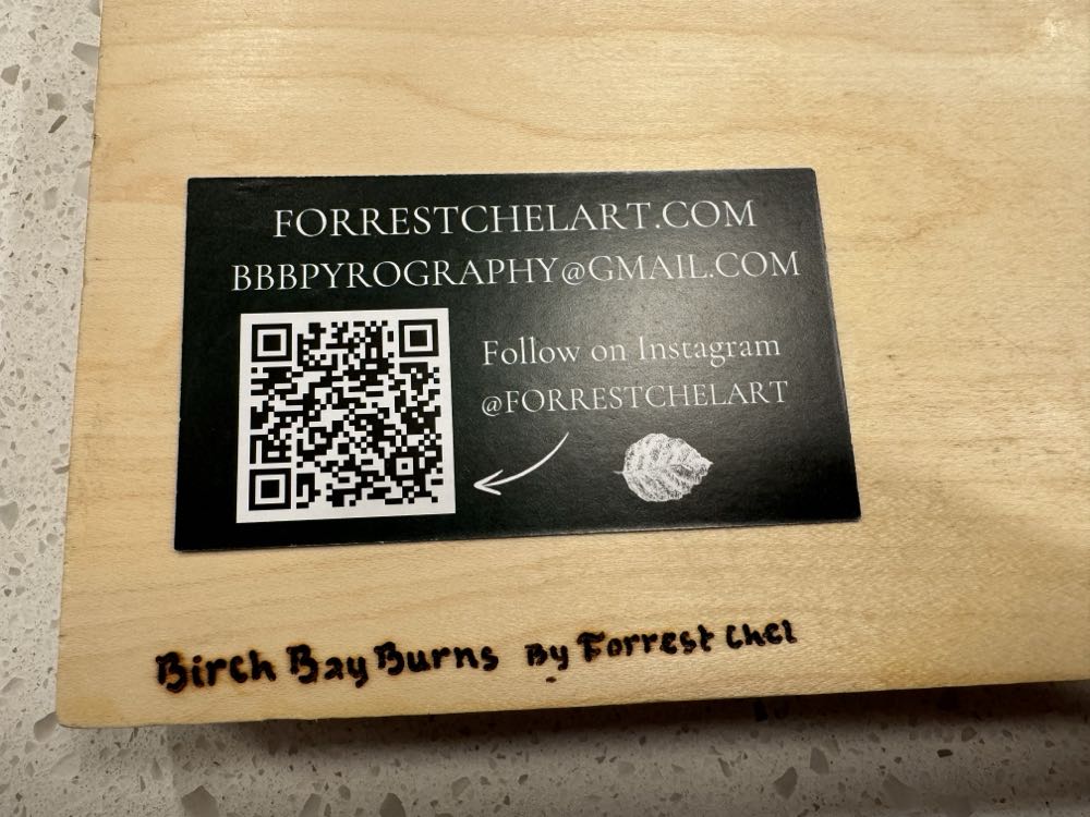 Birch Bay Burns Artist Burned Cribbage Board  (Two Once Around) board game collectible - Main Image 3