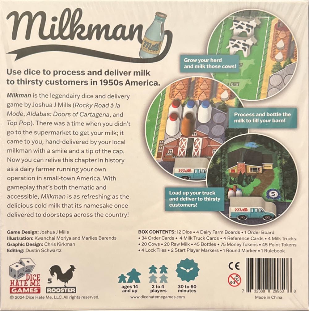Milkman  (2-4) board game collectible [Barcode 732388299508] - Main Image 2