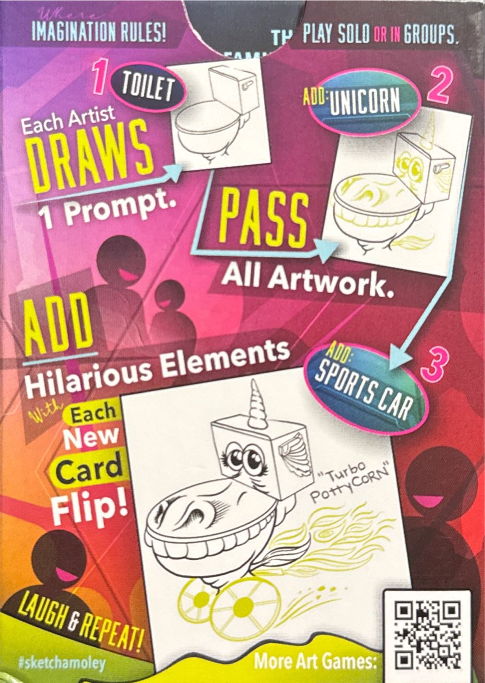 Sketch-a-Moley: The Silliest Family Drawing Game  (1+) board game collectible - Main Image 2