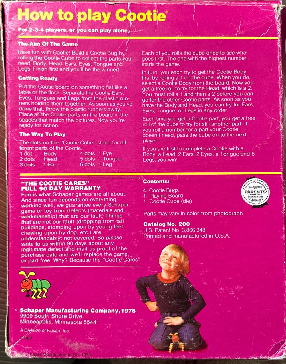 Cootie  (2-4) board game collectible - Main Image 2