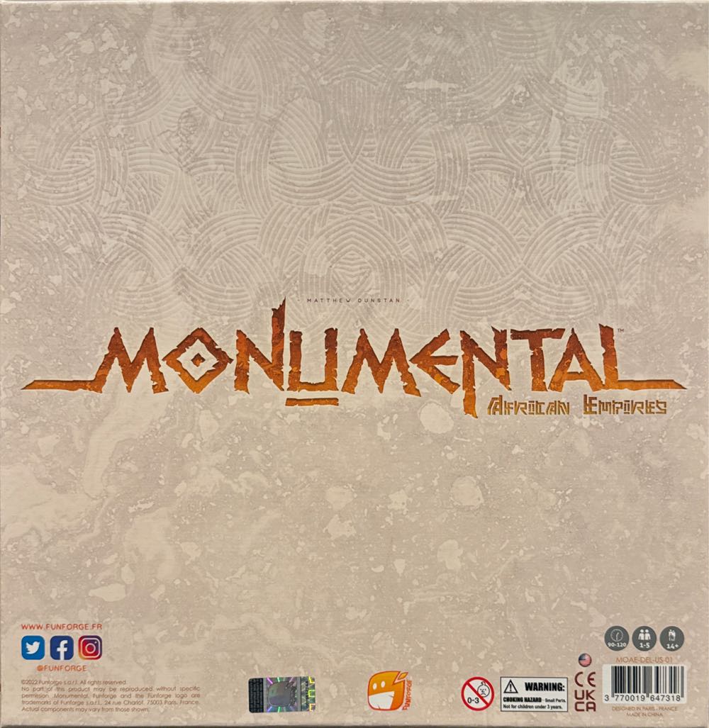 Monumental: African Empires (Deluxe Edition)  board game collectible [Barcode 3770019647318] - Main Image 2