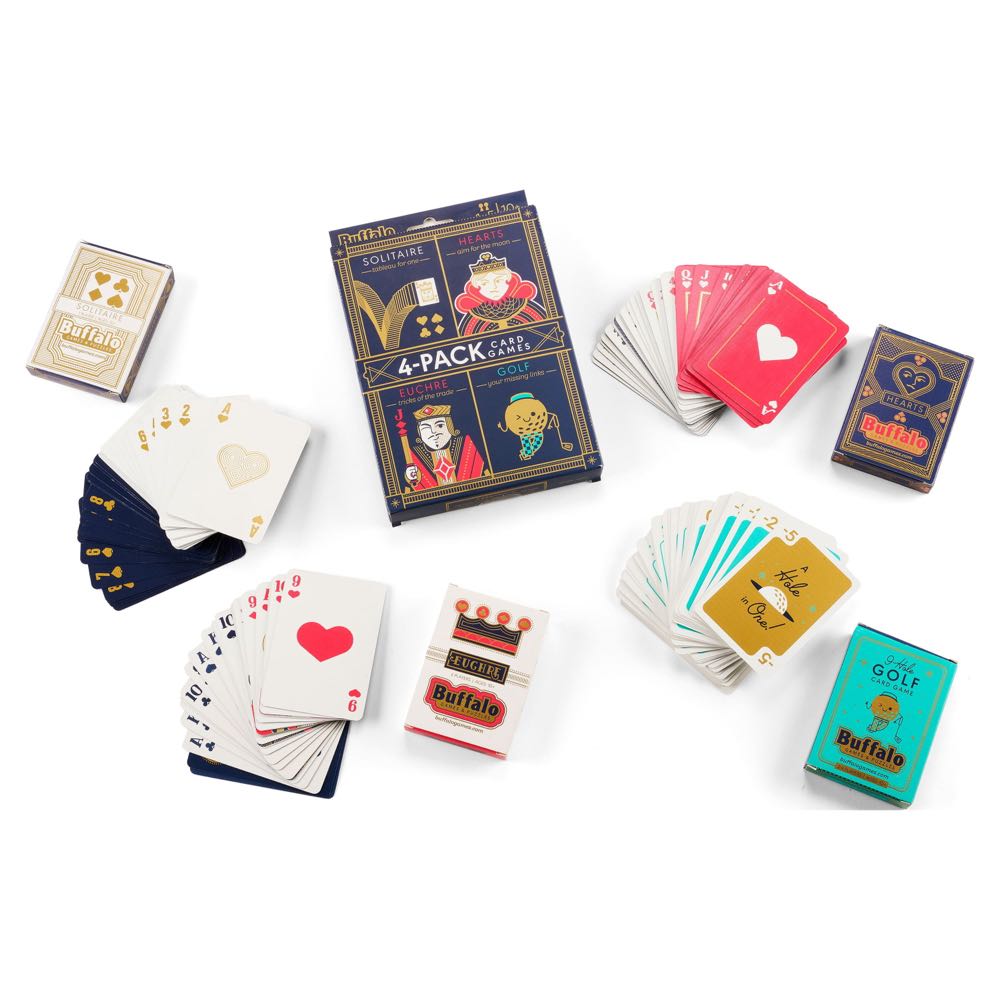 Buffalo Games 4pk Card Game Pack  (1-5) board game collectible [Barcode 079346002764] - Main Image 4