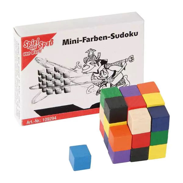 Bartl Knobelspiel Holz Mini Farben Sudoku Puzzle ”mini Sudoku”  (1) board game collectible [Barcode 4032821006097] - Main Image 2