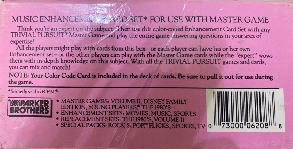 Trivial Pursuit: Music Enhancement   (2-6) board game collectible [Barcode 073000062088] - Main Image 3