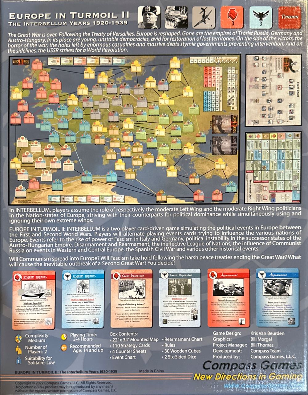Europe In Turmoil II - The Interbellum Years 1920-1939  (2) board game collectible [Barcode 195893040391] - Main Image 2