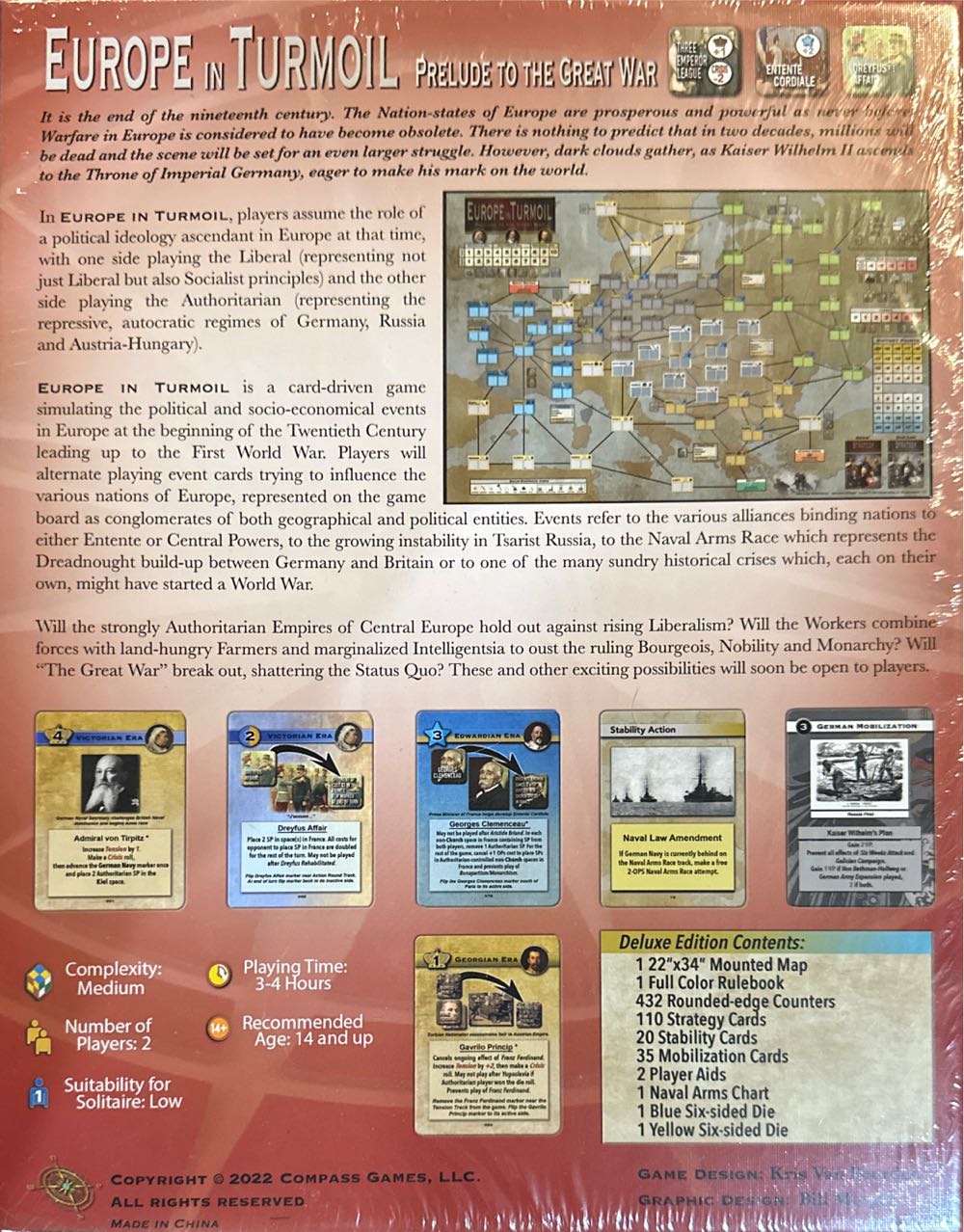 Europe In Turmoil: Prelude To The Great War Deluxe Edition  (2) board game collectible [Barcode 195893193141] - Main Image 2
