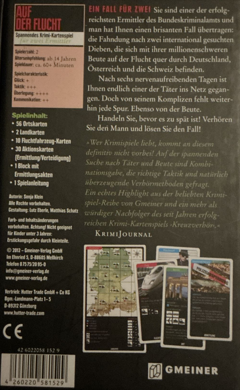 Gmeiner 581529 – Auf Der Flucht  (2) board game collectible [Barcode 4260220581529] - Main Image 2