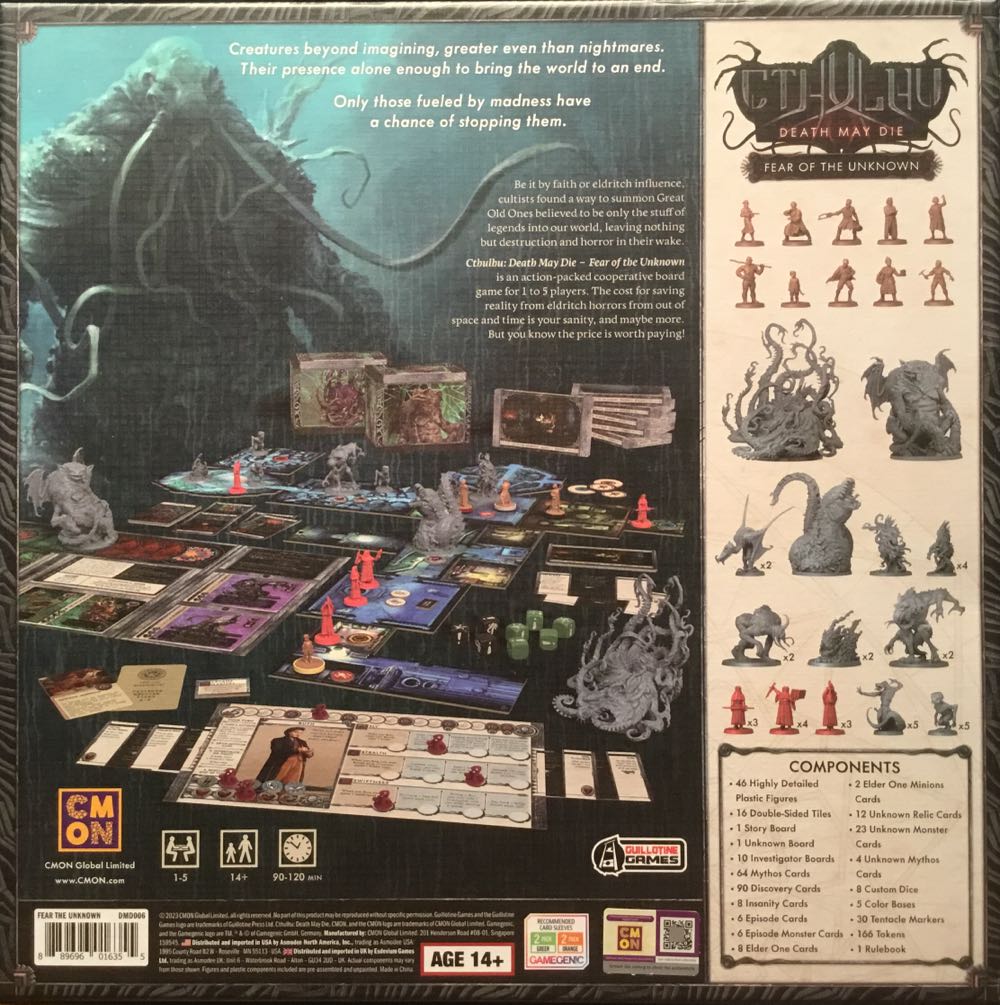 Cthulhu Death May Die: Fear of the Unknown  (1 - 5) board game collectible [Barcode 889696016355] - Main Image 3