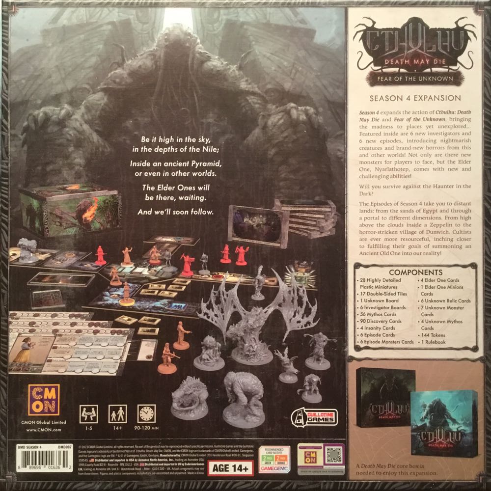 Cthulhu Death May Die: Season 4 Expansion  (1 - 5) board game collectible [Barcode 889696016362] - Main Image 2