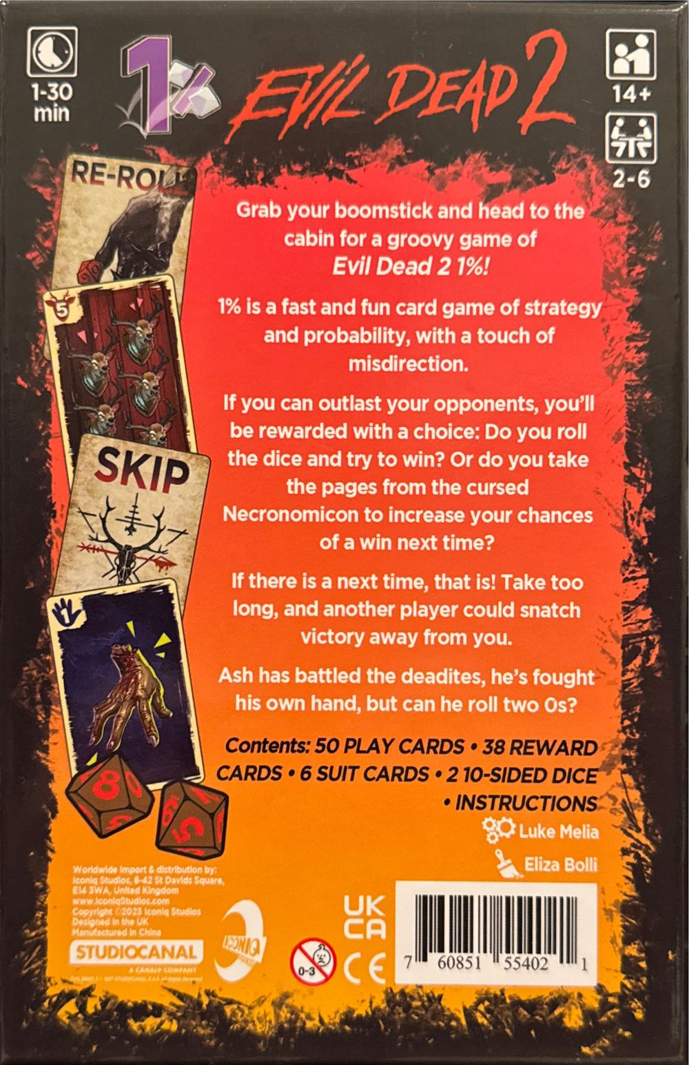 Evil Dead 2: 1% A Groovy Game Of Strategic Chance  (2-6) board game collectible [Barcode 760851554021] - Main Image 2