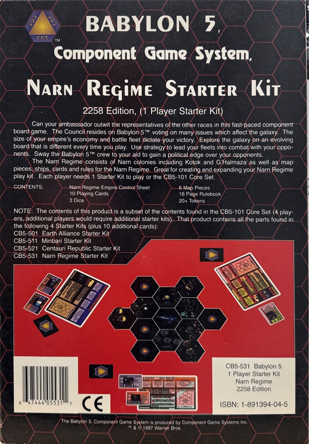 Kit Narn Regime Starter Kit Limited Edition Babylon Component Boardgame  board game collectible [Barcode 647444055311] - Main Image 2