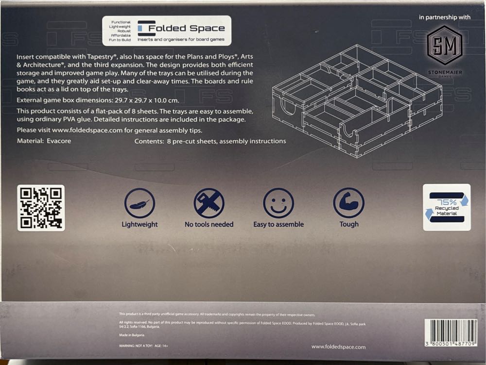 Tapestry: Folded Space Insert  board game collectible [Barcode 3800501487709] - Main Image 2