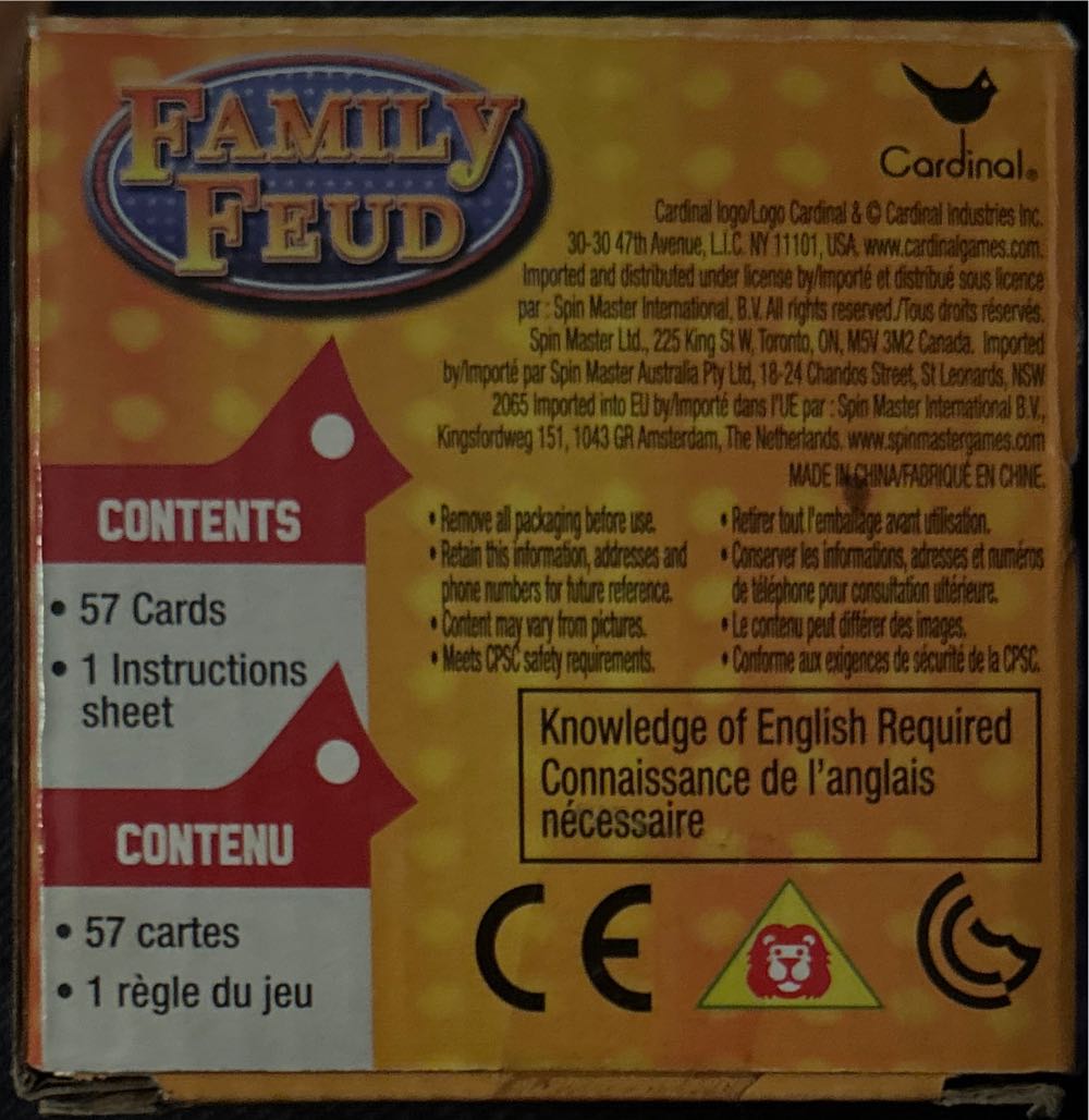Family Feud (Regular & Platinum Editions)  (2-4) board game collectible [Barcode 639277581464] - Main Image 2