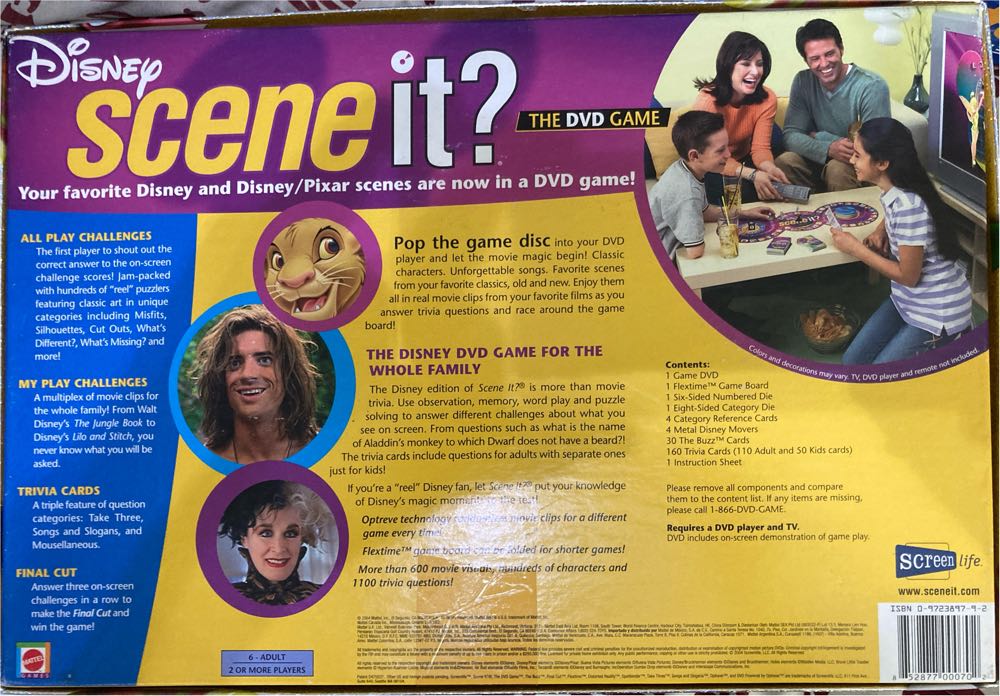 Scene It? Disney Edition Dvd Game  (2+) board game collectible [Barcode 852877000702] - Main Image 2