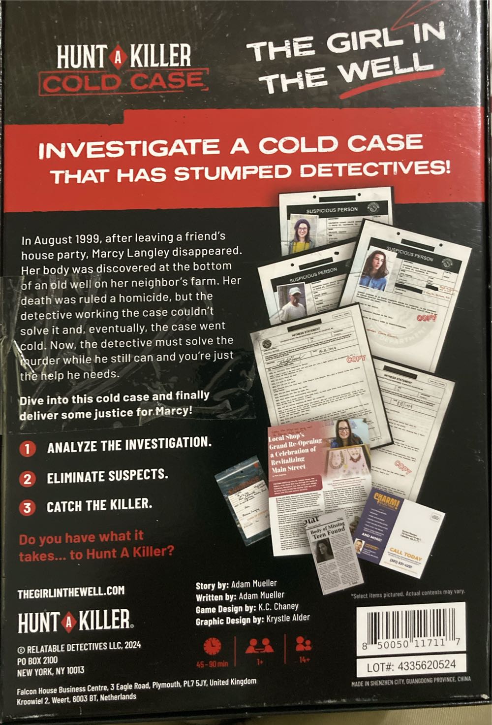 Hunt A Killer Murder Mystery: Girl In The Well  (1+) board game collectible [Barcode 850050117117] - Main Image 2