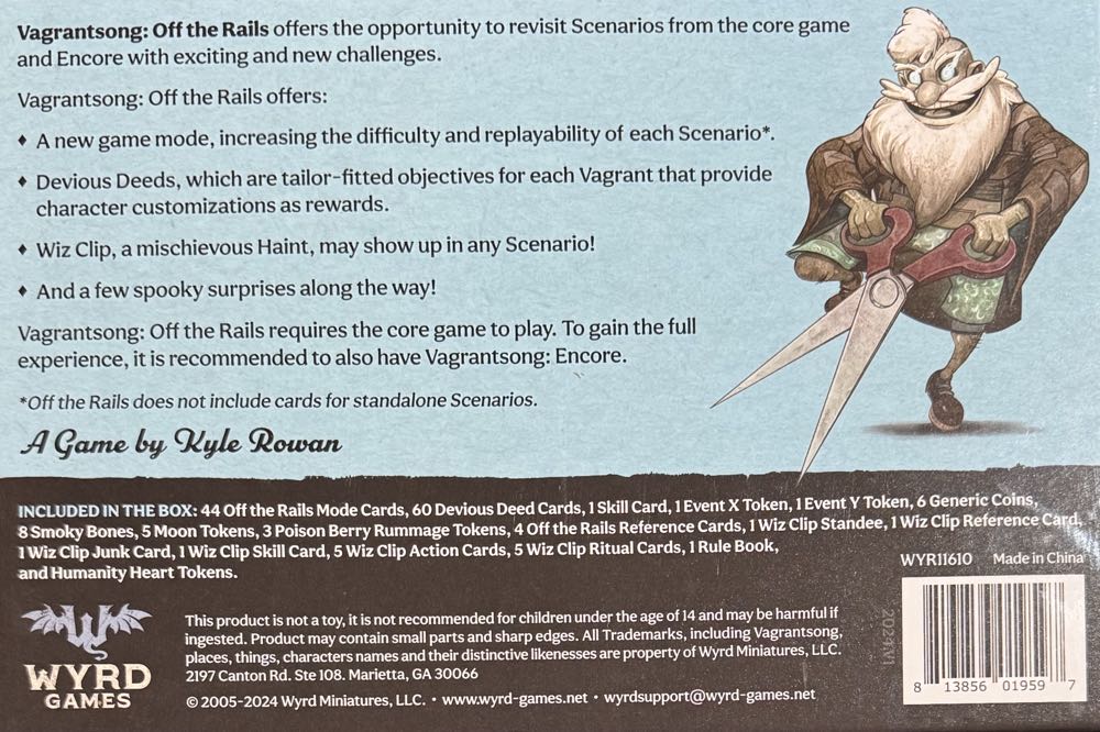Vagrantsong: Off the Rails  (2-4) board game collectible [Barcode 813856019597] - Main Image 2