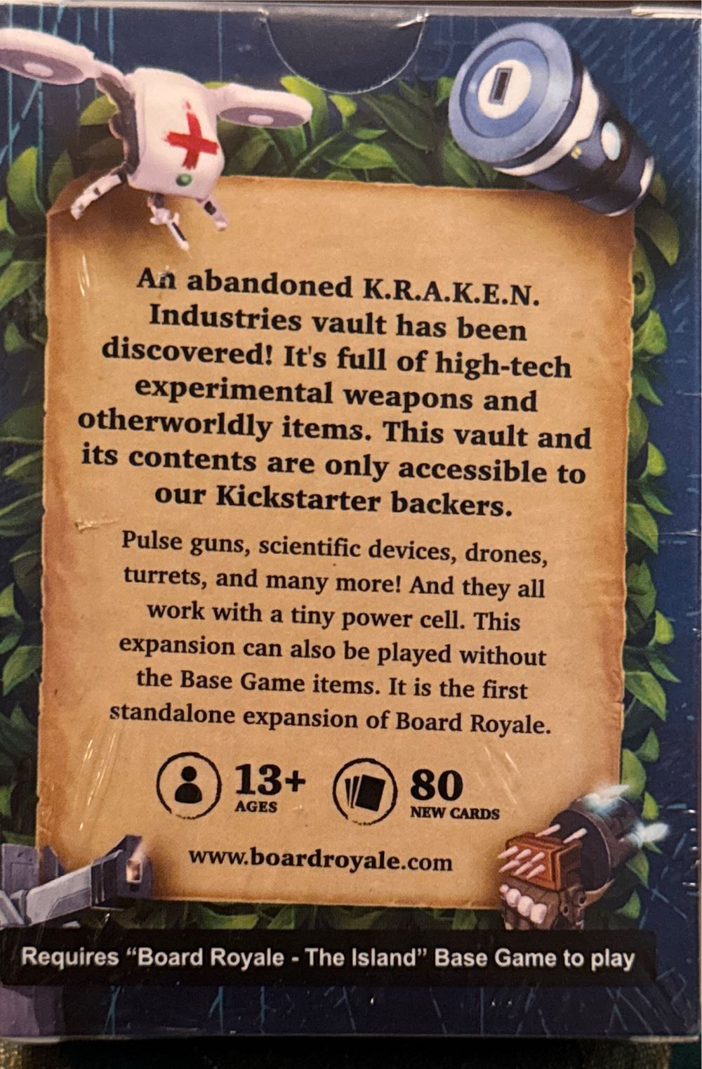 Board Royale: The Island – Secret Weapons Expansion Pack  board game collectible [Barcode 763983577043] - Main Image 2