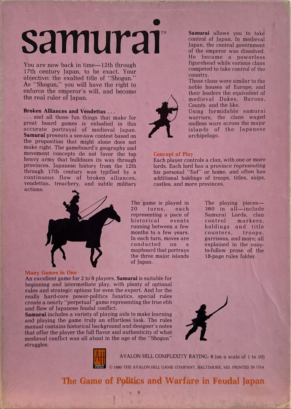 Samurai  (2-8) board game collectible - Main Image 2