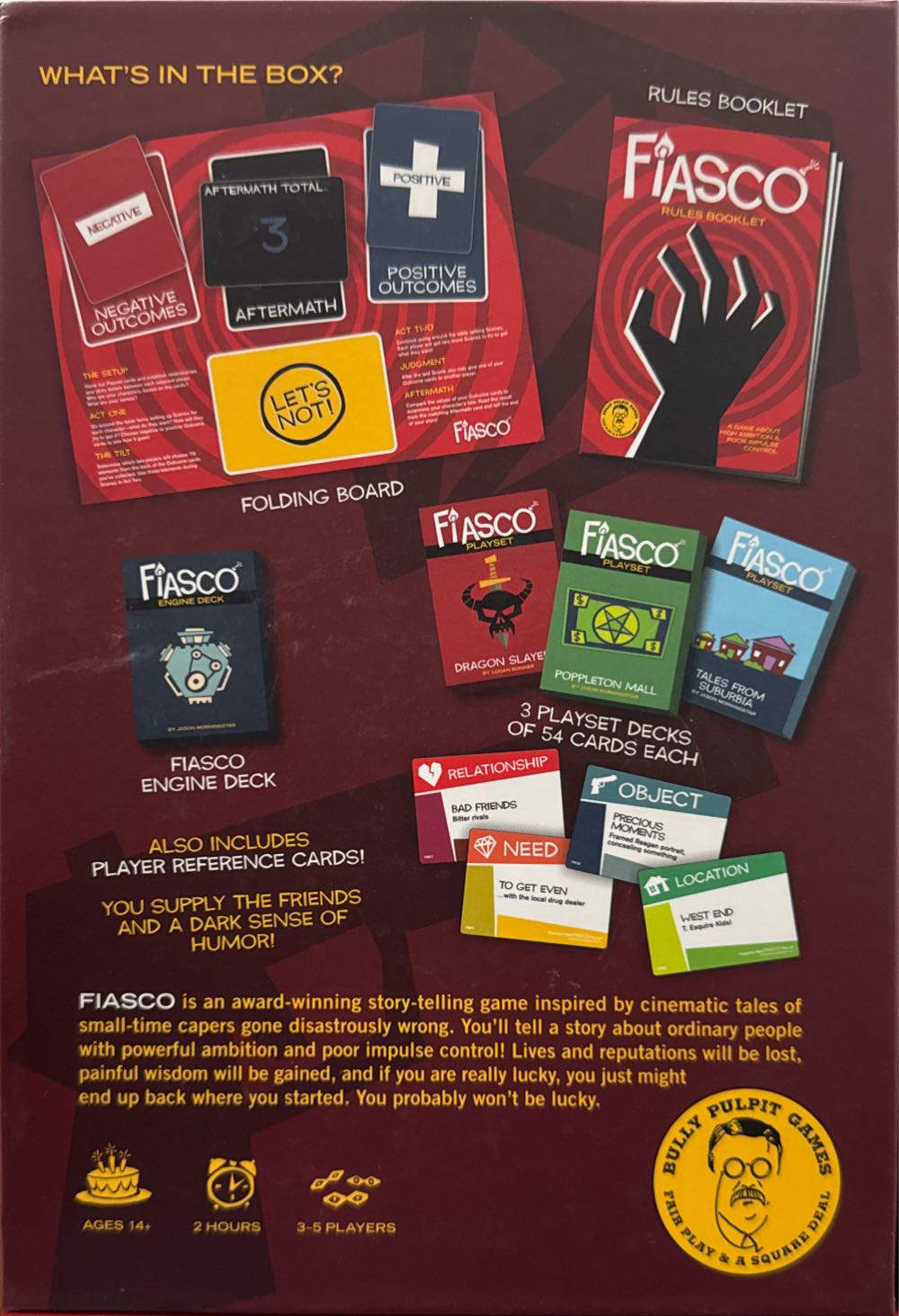 Fiasco  (3-5) board game collectible [Barcode 850014282004] - Main Image 2