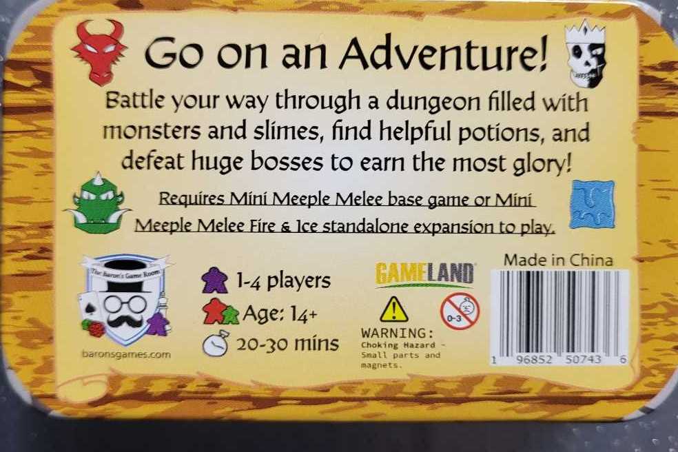 Mini Meeple Melee: Adventures   (1-4) board game collectible [Barcode 196852507436] - Main Image 2