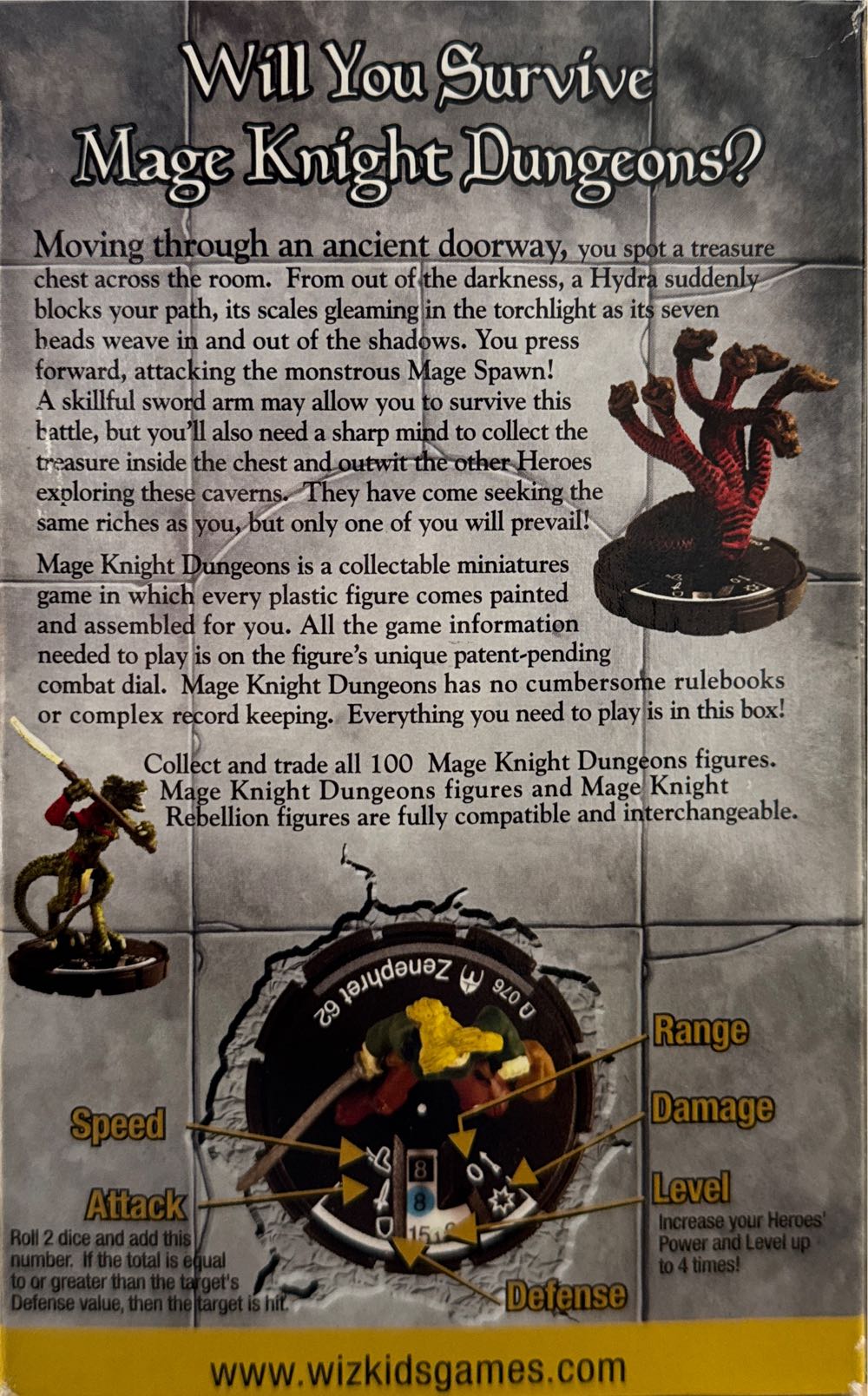 Mage Knight Dungeons: Starter Set  (1+) board game collectible [Barcode 807652001016] - Main Image 2