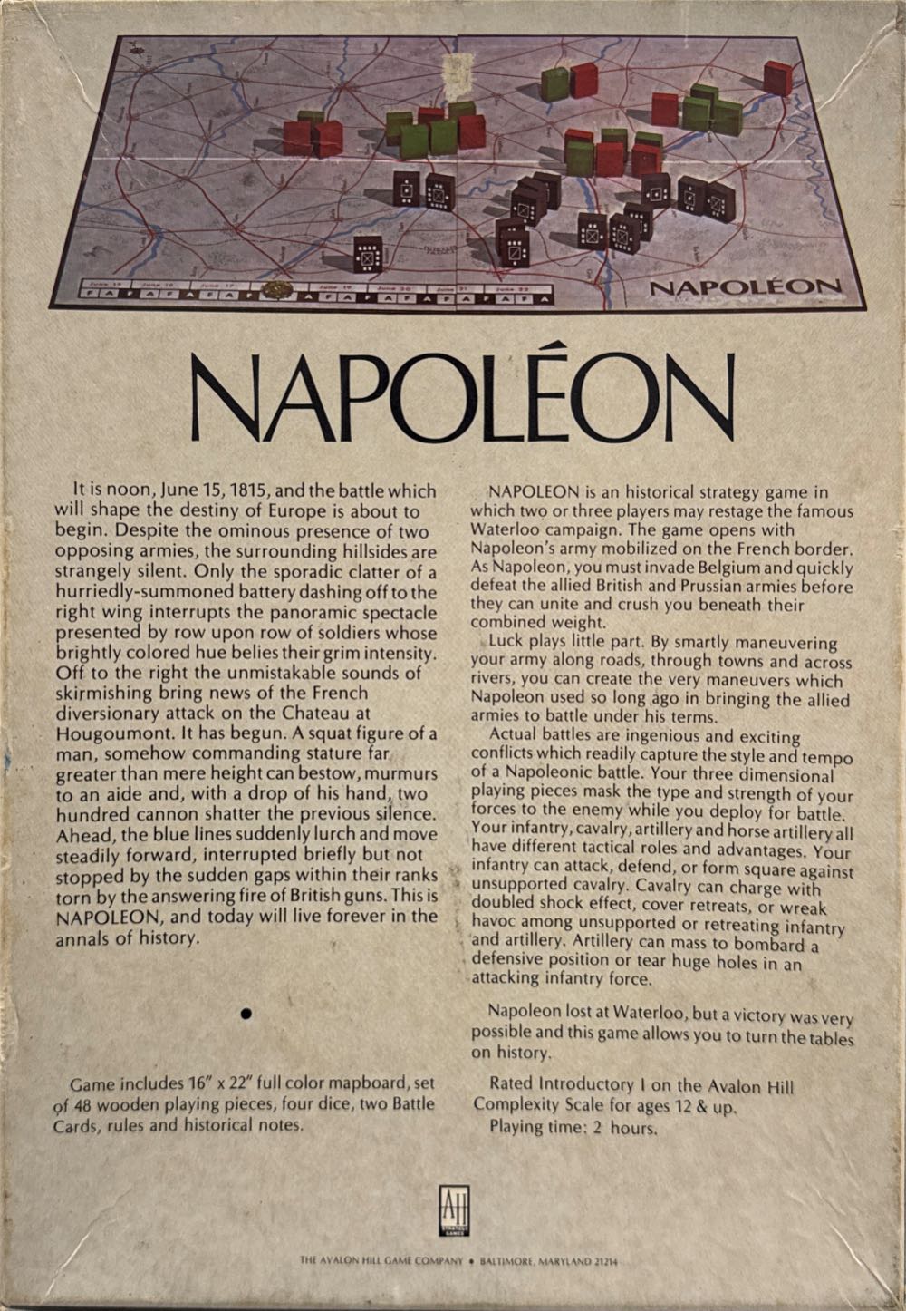 Napoleon: The Waterloo Campaign Game  (2) board game collectible - Main Image 2