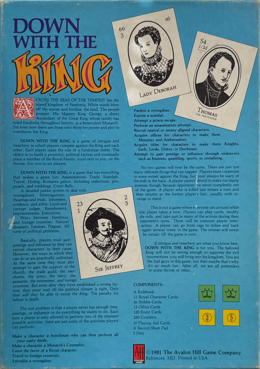 Down With The King  (2-6) board game collectible - Main Image 2