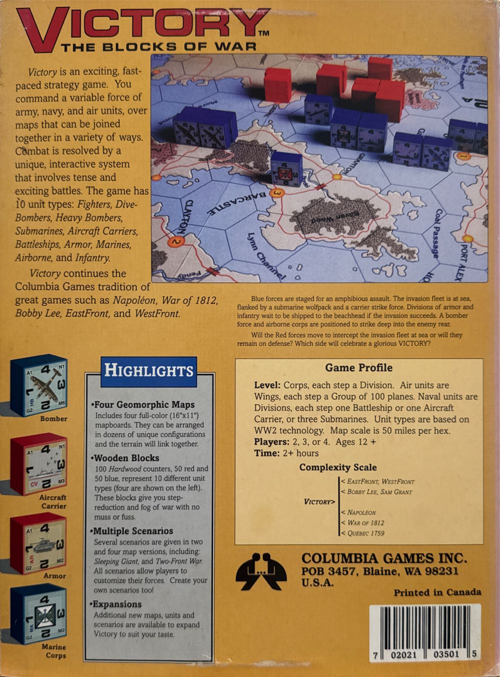 Victory: The Blocks Of War 2nd Edition  (2-4) board game collectible [Barcode 702021035015] - Main Image 2