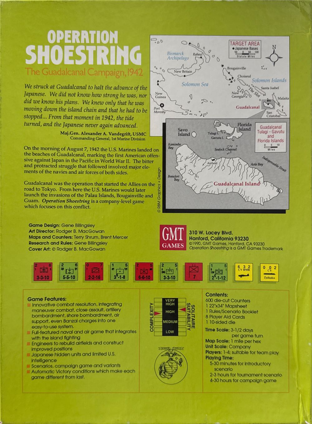 Operation Shoestring: The Guadalcanal Campaign, 1942  (1-4) board game collectible - Main Image 2