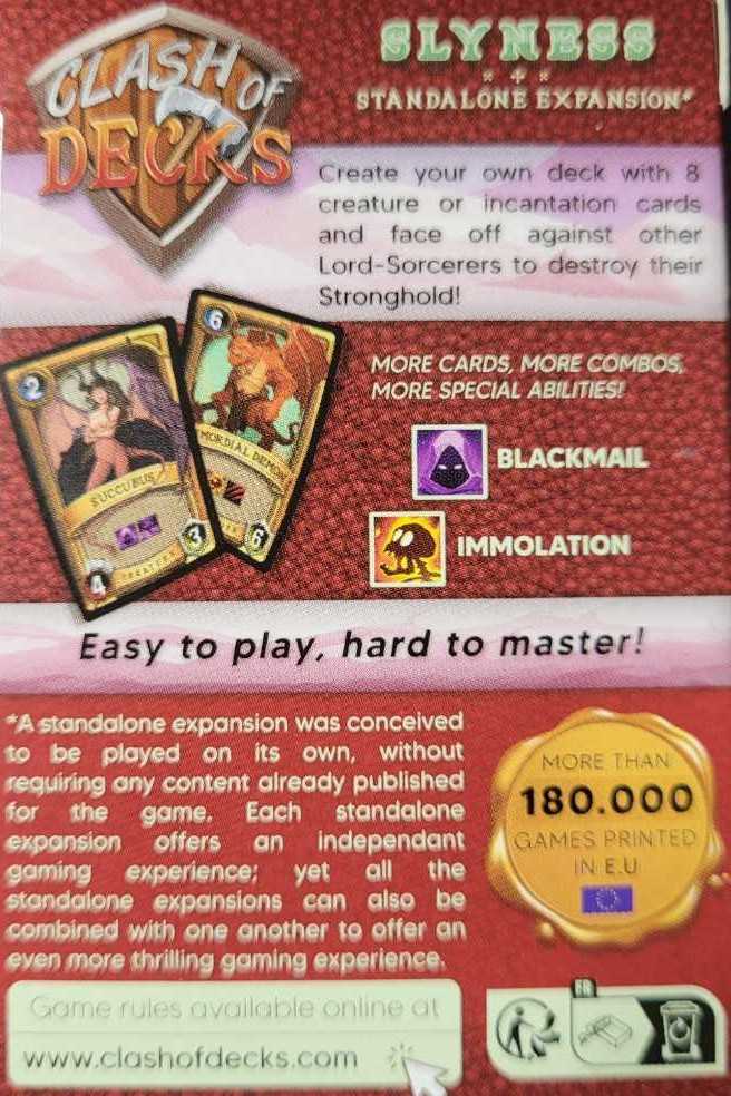 Clash Of Decks: Slyness  (1-2) board game collectible [Barcode 2760358640454] - Main Image 2