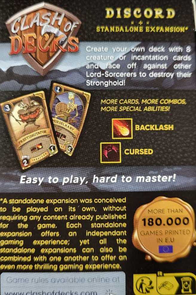 Clash Of Decks: Discord   (1-2) board game collectible [Barcode 3760319640430] - Main Image 2