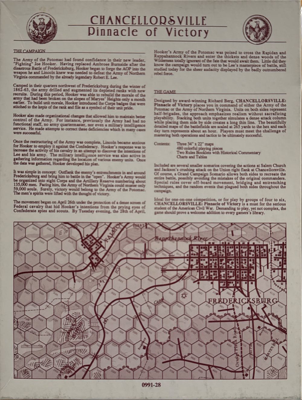 Chancellorsville: Pinacle Of Victory  (2-6) board game collectible - Main Image 2