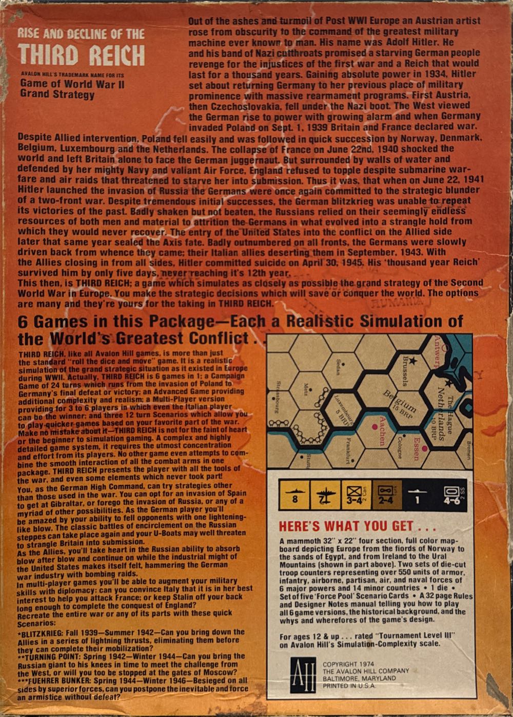 Rise And Decline Of The Third Reich: 3rd Edition  (2-6) board game collectible - Main Image 2