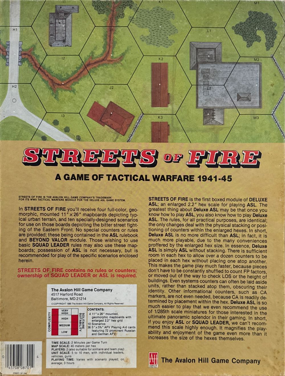 Streets Of Fire: Deluxe ASL Module 1  board game collectible [Barcode 045708087014] - Main Image 2