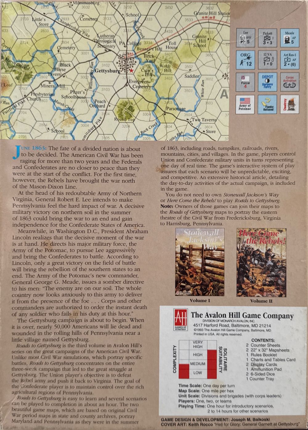 Stonewall Jackson’s Way  (1-2) board game collectible [Barcode 045708008897] - Main Image 2