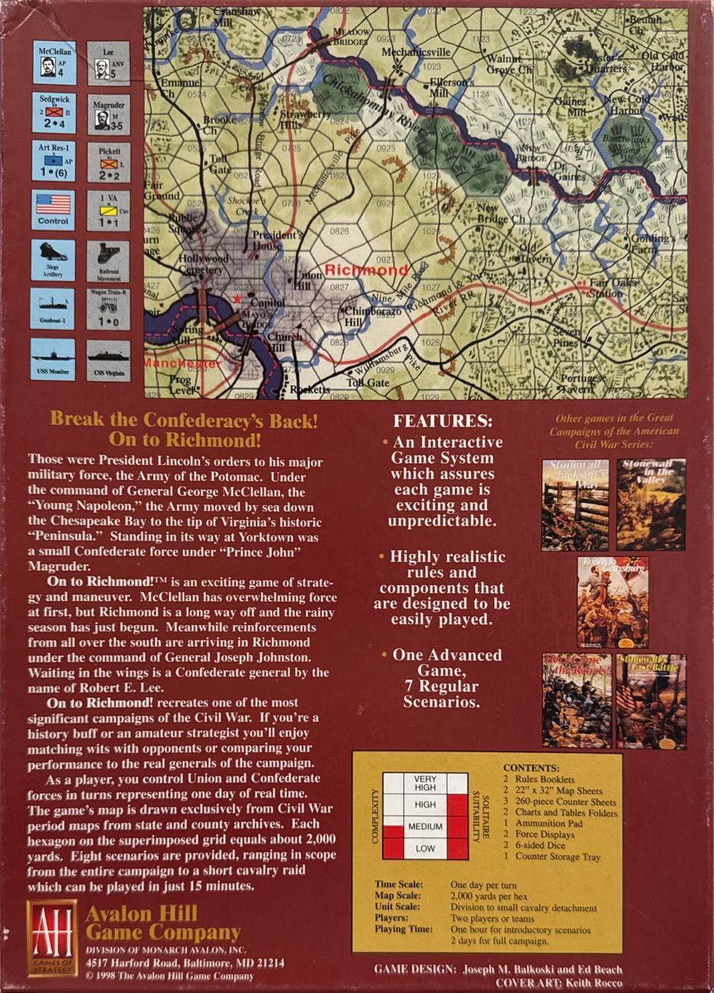 On To Richmond  (2) board game collectible [Barcode 045708089247] - Main Image 2