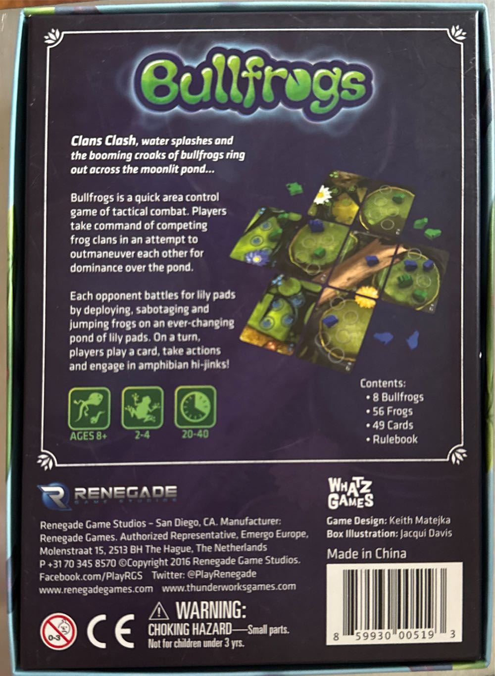 Bullfrogs Card Game  (2-4) board game collectible [Barcode 859930005193] - Main Image 2
