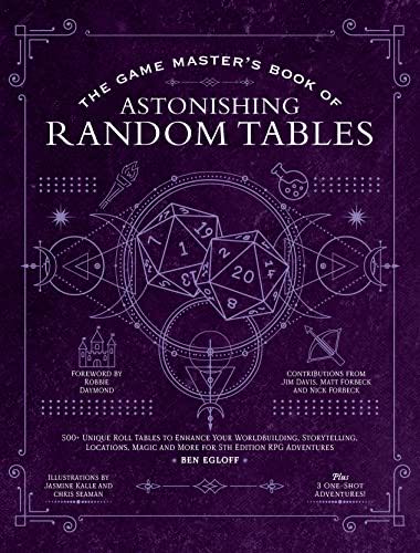 The Game Master’s Book Of Astonishing Random Tables: 300 Unique Roll Tables To Enhance Your Worldbuilding Storytelling Locations Magic And More ... Rpg Adventures The Game Master Series  board game collectible [Barcode 9781956403251] - Main Image 1