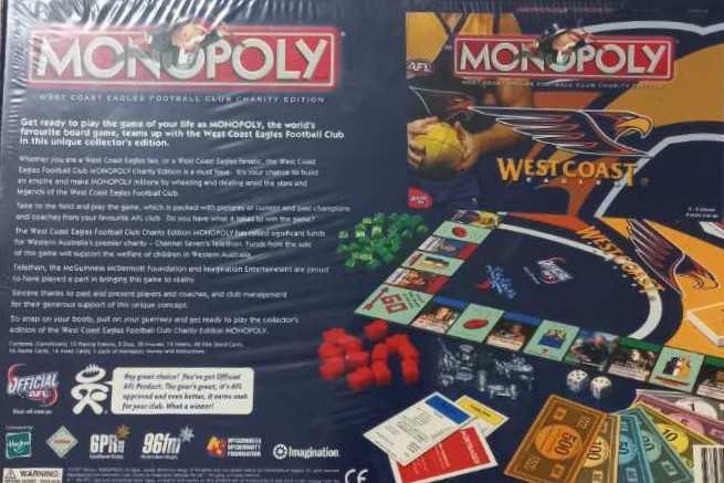 Monopoly Westcoast Eagles  (2-8) board game collectible [Barcode 9337768000050] - Main Image 2