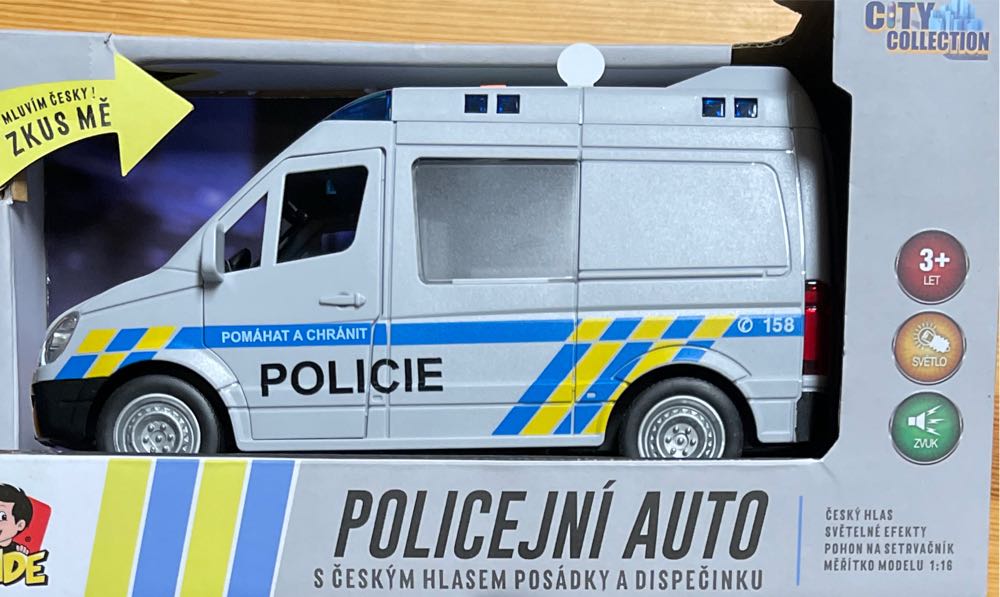 Made Auto Policejní Dodávka Na Setrvačník Se Zvukem Hlasem Policajná Dodávka Reálným Cena Cz So  board game collectible [Barcode 8590756037945] - Main Image 2