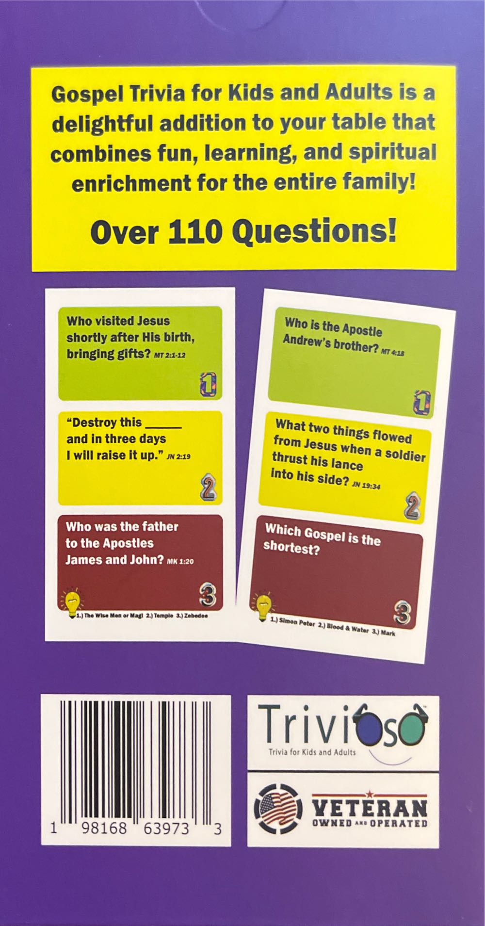 Gospel Trivia  board game collectible [Barcode 198168639733] - Main Image 2