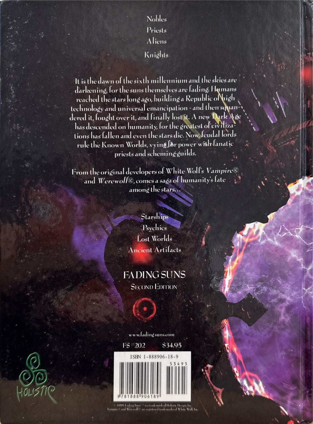 Fading Suns: Second Edition  (2+) board game collectible [Barcode 9781888906189] - Main Image 2