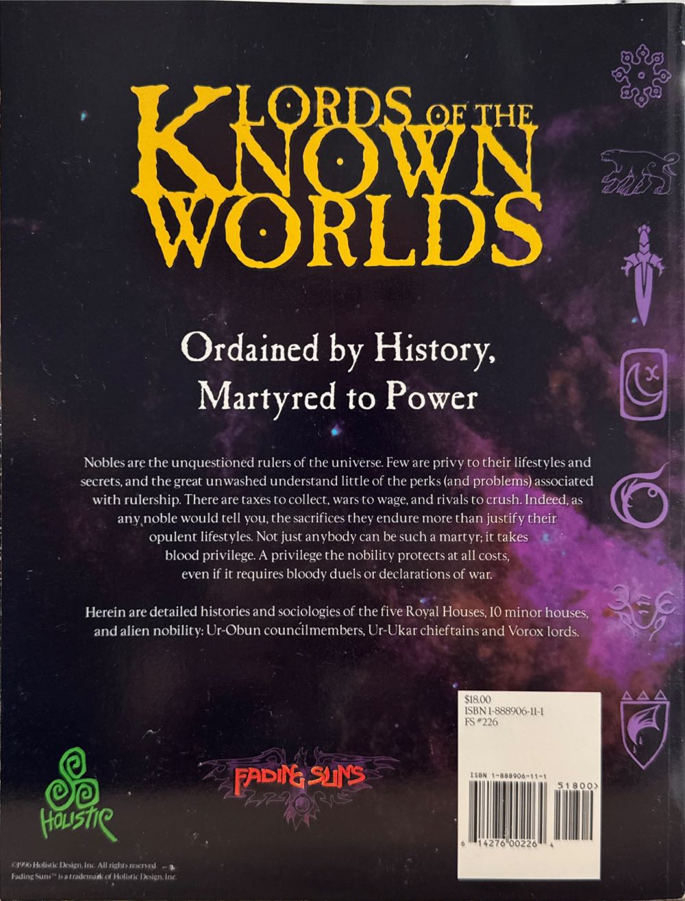 Fading Suns: Lords Of The Known Worlds  board game collectible [Barcode 614276002264] - Main Image 2