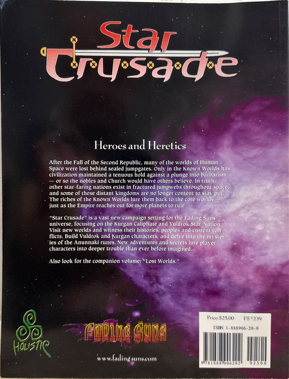Fading Suns: Star Crusade  board game collectible [Barcode 9781888906202] - Main Image 2