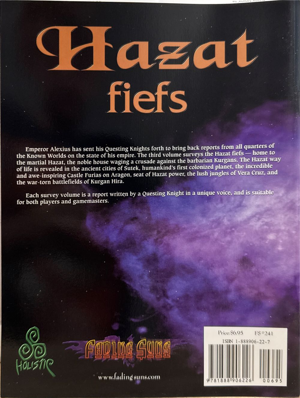 Fading Suns: Hazat fiefs: Imperial Survey 3  board game collectible [Barcode 9781888906226] - Main Image 2