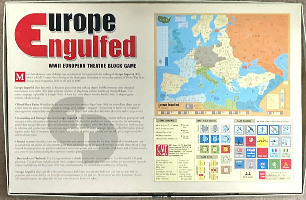 Europe Engulfed WWll European Theatre Block Game  board game collectible - Main Image 2